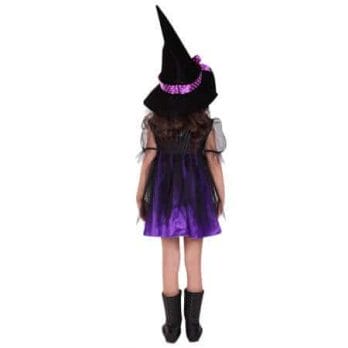 2019 New Arrival Halloween Party Children Kids Cosplay Witch Costume For Girls Halloween Costume Party Witch Dress With Hat #30 1