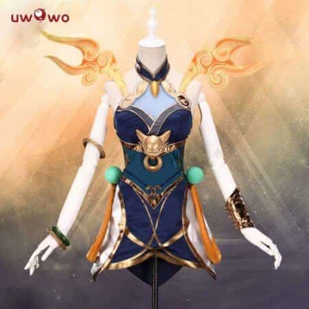 UWOWO  Game League of Legends LUNAR EMPRESS LUX Cosplay Costume Women LOL Luxanna Crownguard The Lady of Luminosity Costume