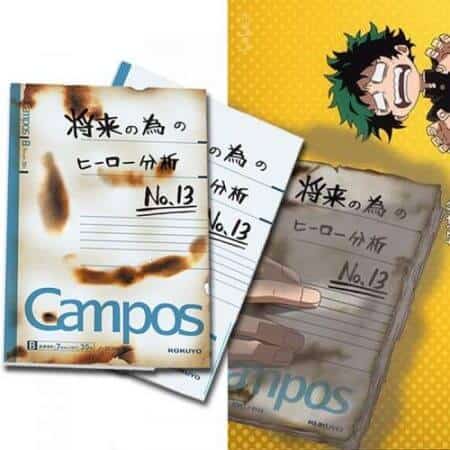My Hero Academia Midoriya Izuku Burned Notebook Anime Cosplay Accessory Book Props School Student Note Book Gift