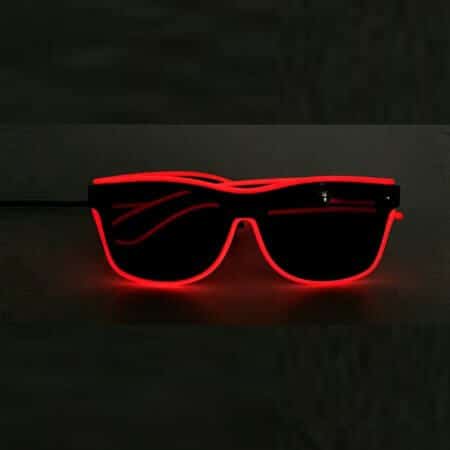 Sonnenbrille mit blinkendem LED Rahmen für Partys und Verkleidung 9