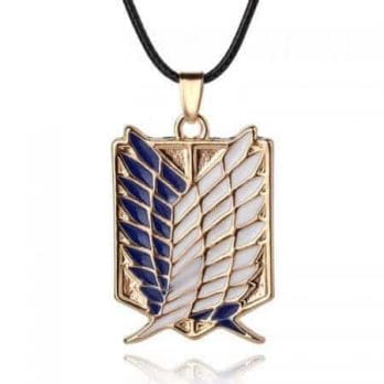 Japanese Anime Attack on Titan Necklace Wings of Liberty Shingeki No Kyojin Leather Chain Gold Silver Pendant Accessories Women 4