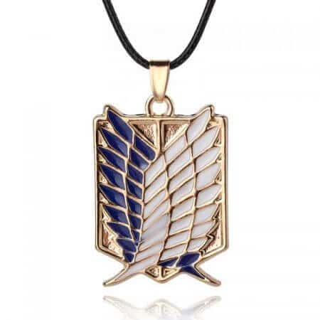 Japanese Anime Attack on Titan Necklace Wings of Liberty Shingeki No Kyojin Leather Chain Gold Silver Pendant Accessories Women 4
