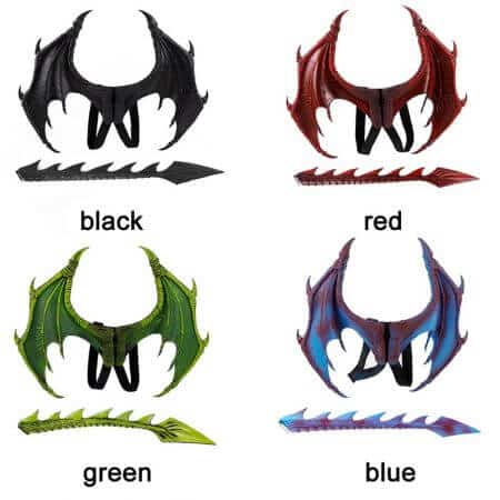 Animal Cospty Dragon Costume Purim Christmas Gift Carnival Party Kids Cosplay Set Wing and Tail Children's day faucet Costume 1