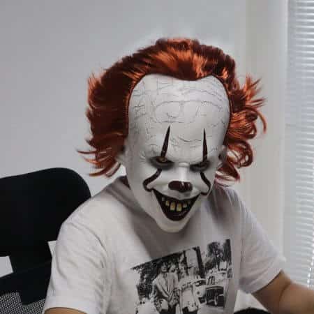 Stephen King Es 2 Joker Pennywise Maske aus Latex 13