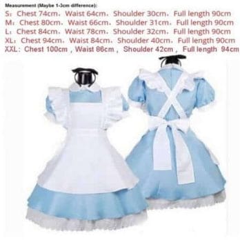 Halloween Women Adult Anime Alice In Wonderland Blue Party Dress Alice Dream Women Sissy Maid Lolita Cosplay Costume 5