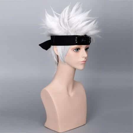 Naruto Hatake Kakashi Cosplay Wig with Headband and Mask 22