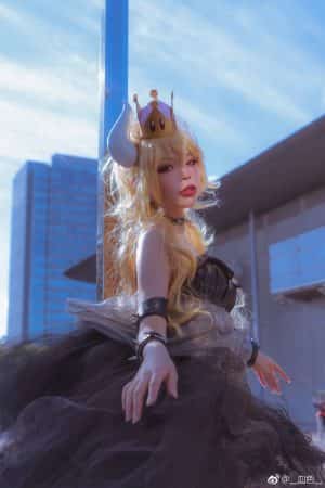 Bowsette Koopa Hime Cosplay Crown and Horns 2