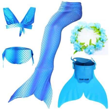 Swimmable Children Mermaid Tails With Monofin Fin Bikinis Set Girls Kids Swimsuit Mermaid Tail Cosplay Costume for Girl Swimming 2