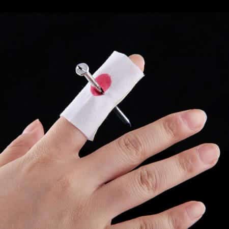 Funny prop for Halloween - nail in finger 6