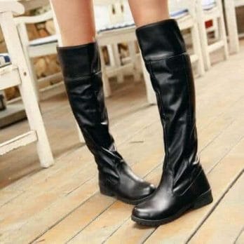 2017 women Attack on Titan cosplay long boots Shingeki no Kyojin Over-the-Knee boots Eren Jaeger Ackerman Shoes 1