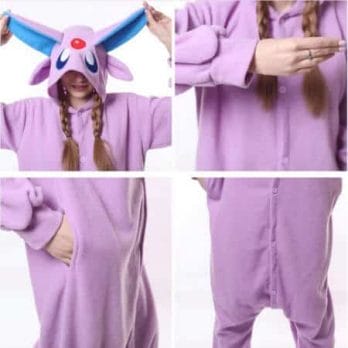 Pokemon polar fleece Onesie Adult Anime Espeon Umbreon Shiny Snorlax Cosplay Pajama Women Costume Overall Female Funny 3