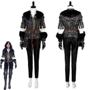 Yennefer Cosplay Costume Outfit Dress Suit Uniform