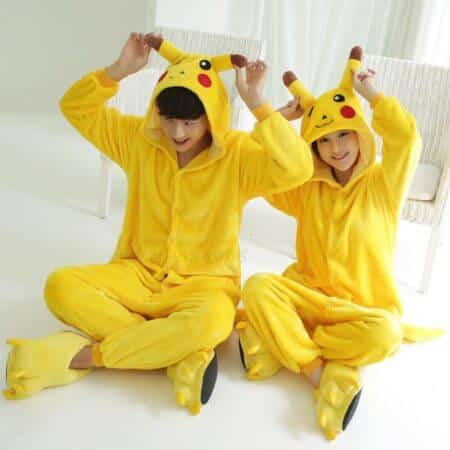 Kigurumi Unicorn Pajama Adult Animal Pikachu Onesie Women Men Couple 2019 Winter Pajamas Suit Stitch Sleepwear Flannel Pijamas 4