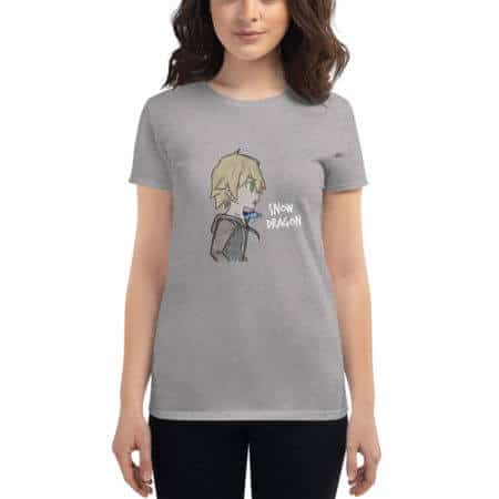 Cute SnowDragon short sleeve t shirt for women 2