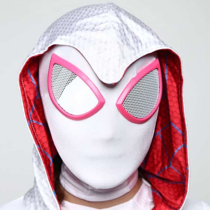 DIOCOS Spider Gwen Stacy Cosplay Costumes 3D Print Adult Kids Jumpsuits for Halloween Party 4