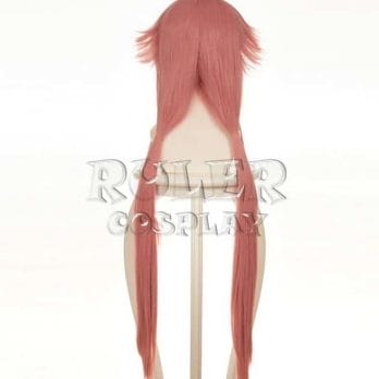 36'' 90cm Long Pink Yuno Gasai Wig The Future Diary Mirai Nikki Yuno Heat Resistant Hair Cosplay Costume Wigs + Wig Cap 4