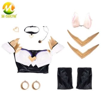 LOL KDA Ahri Cosplay Adult Costume Women's Suit for LOL League of Legends Halloween sex leather jumpsuit 3