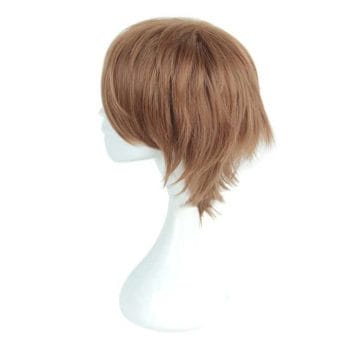 Anime Death Note Yagami Light Cos Wig Short Brown Heat Resistant Hair Pelucas Cosplay Costume Wigs + Wig Cap 3