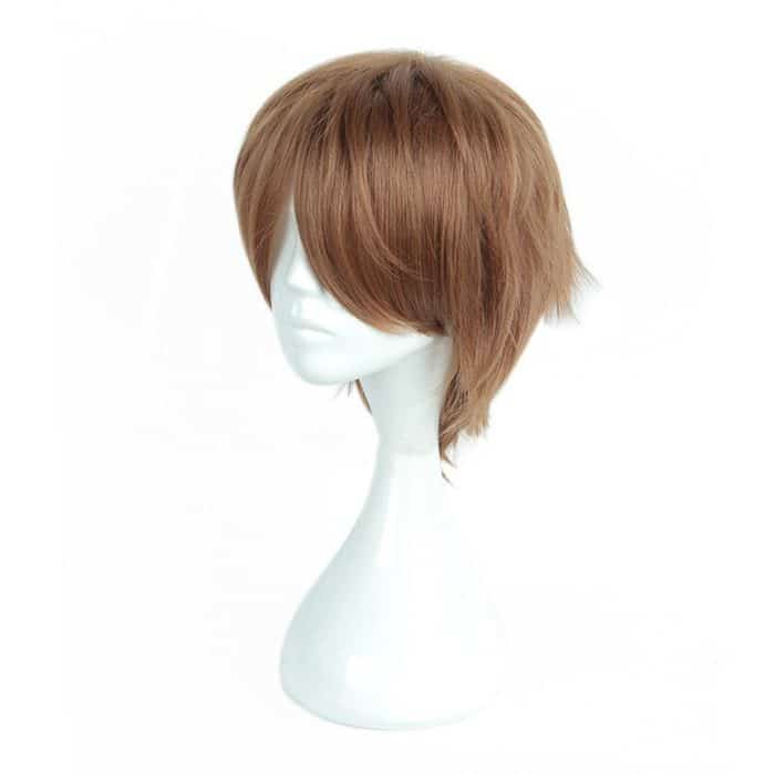 Anime Death Note Yagami Light Cos Wig Short Brown Heat Resistant Hair Pelucas Cosplay Costume Wigs + Wig Cap 2