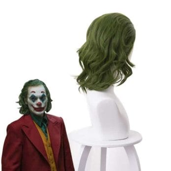 Joker Wig Movie Pennywise Joaquin Phoenix Arthur Fleck Clown Batman Cosplay Curly Green Synthetic Hair Wig with Free Wig Cap 4
