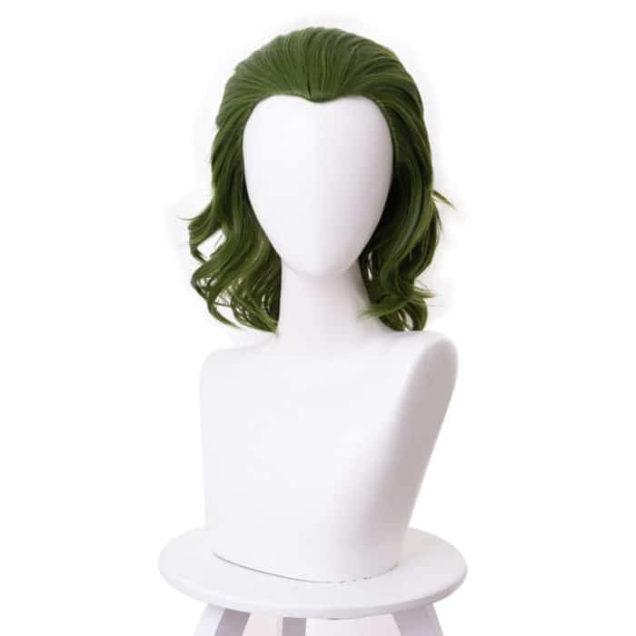 Joker Wig Movie Pennywise Joaquin Phoenix Arthur Fleck Clown Batman Cosplay Curly Green Synthetic Hair Wig with Free Wig Cap 5