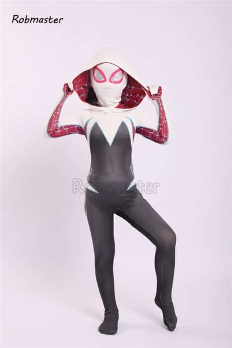 Gwen Stacey Spidergirl Cosplay Costume for Kids 13