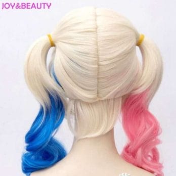 JOY&BEAUTY Hair Harley Quinn Cosplay Wig Styled Wavy Synthetic Ponytail Wig High Temperature Fiber Cos Wig Free Shipping 5