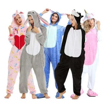 New Winter Women Men Unisex Adult Cute Cartoon Onesie Animal Pajamas unicornio Unicorn Stitch Kigurumi Flannel Nightie Sleepwear 1