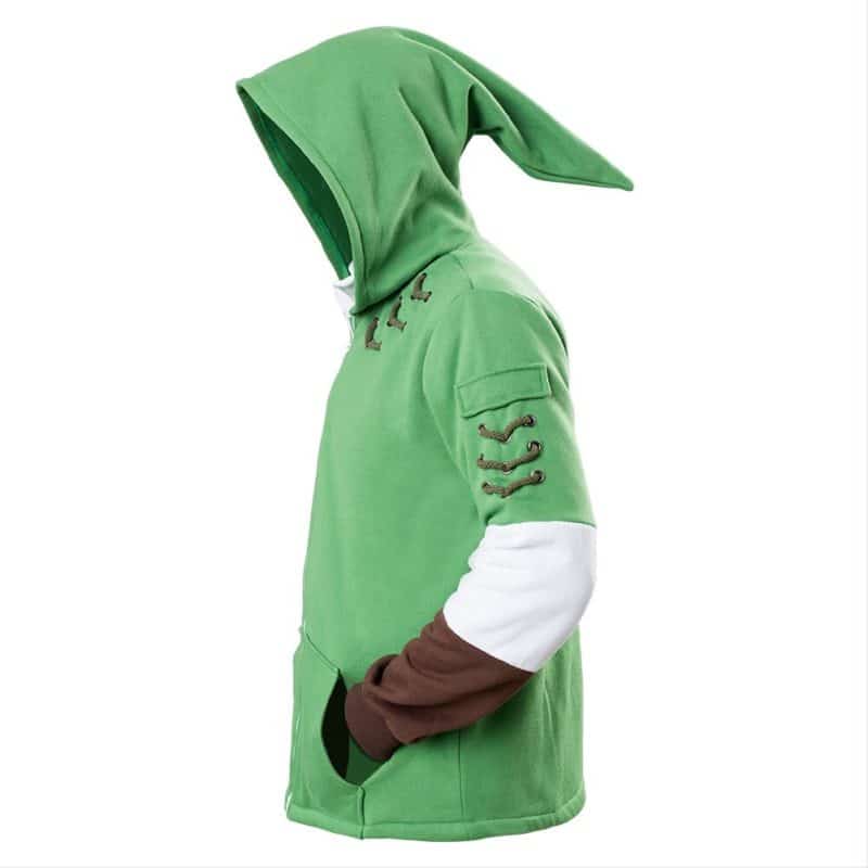 The Legend of Zelda Hoodies Lind Green Hooded Zip-up Sweatshirt Cotton Long Sleeve Coat Cosplay Costume New Arrival 4