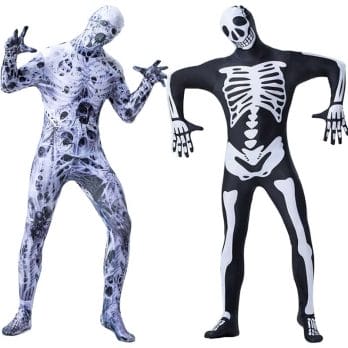 Horror Mummy Zombie Costume Cosplay Halloween Costume for Men Skeleton Jumpsuit Carnival Party Dress Up 1