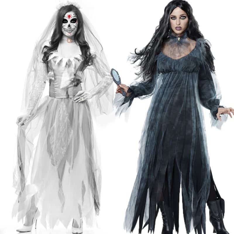 Frauen Cosplay + Halloween Zombie Braut Kostüm 2