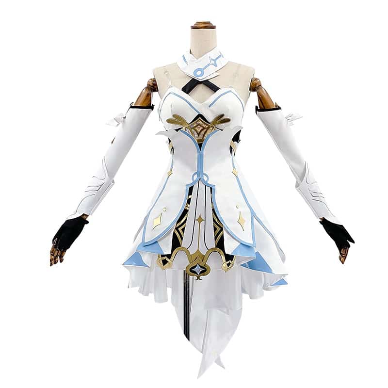 Genshin Impact cosplay 2020 New Game Project Cosplay Costume Anime Traveler Dress Belt Gloves Accessories Set Women Clothes S-XL 2