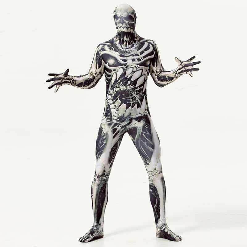 Horror Mummy Zombie Costume Cosplay Halloween Costume for Men Skeleton Jumpsuit Carnival Party Dress Up 5