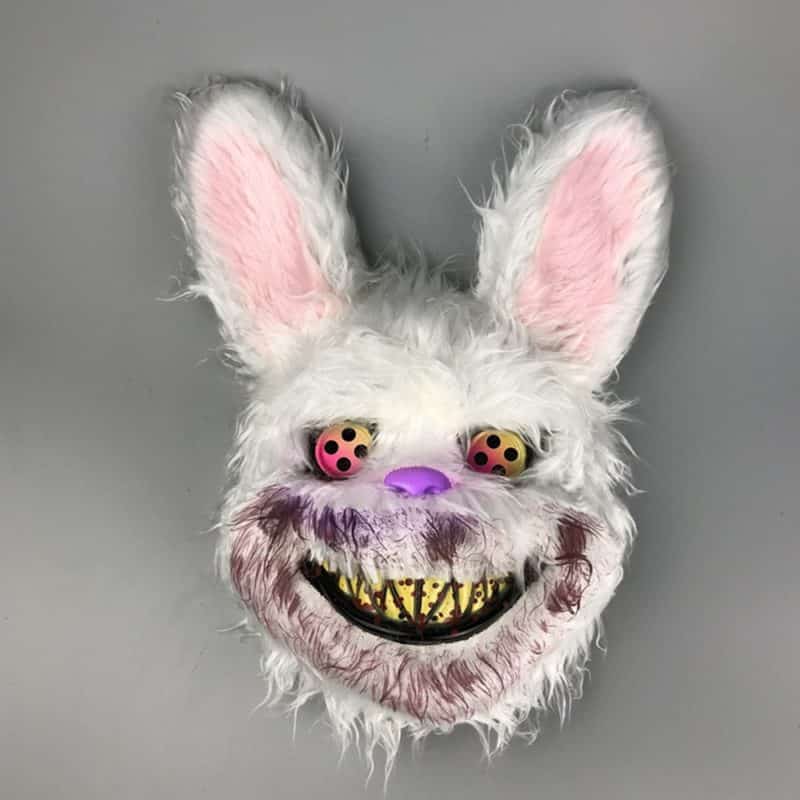 Leuchtende Bloody Bunny Plüsch Maske für Cosplay und Halloween 6