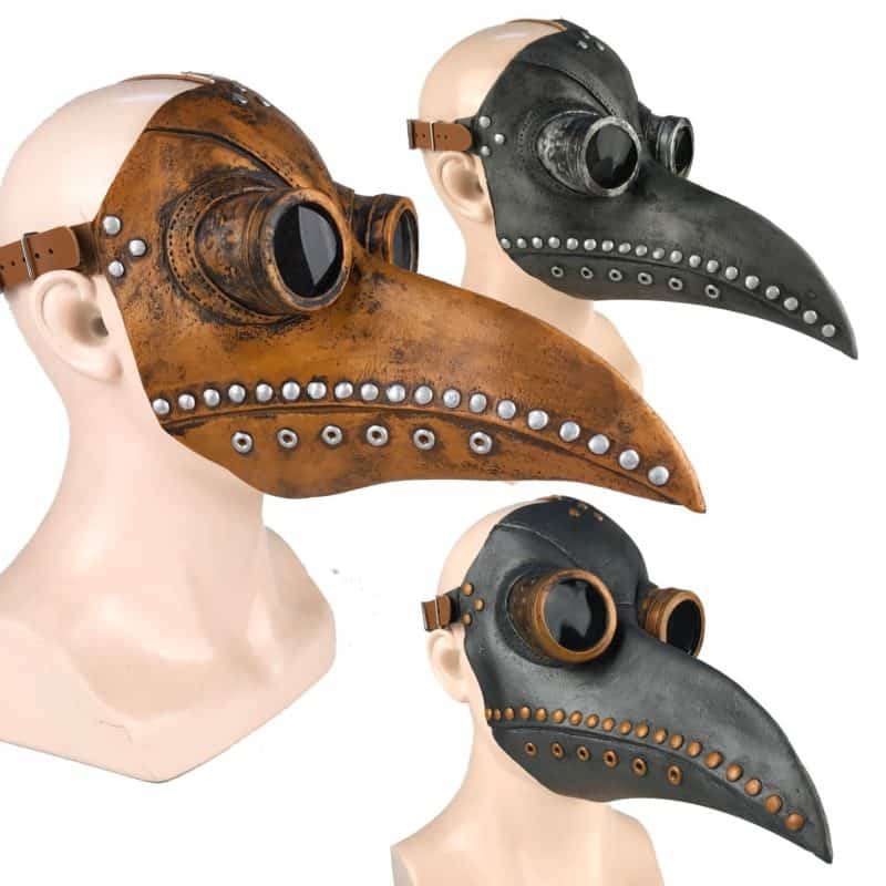 Funny Medieval Steampunk Plague Doctor Bird Mask Latex Punk Cosplay Masks Beak Adult Halloween Event Cosplay Props 1