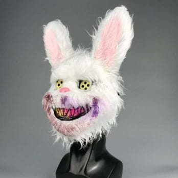 Bunny Rabbit Mask Halloween Party Plush Bunny Creepy Scary Mask Halloween Horror Mask Fancy Dress Decor Cosplay New Arrivals 6