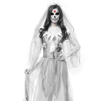 Women Cosplay Halloween Costume Horror Ghost Dead Corpse Zombie Bride Dress 3
