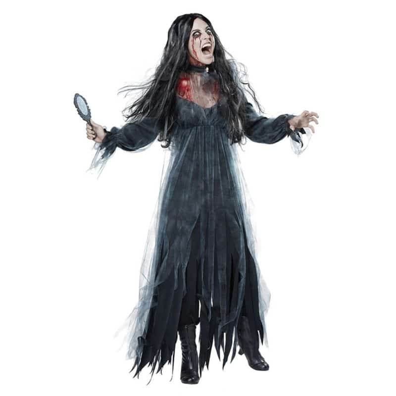Women Cosplay Halloween Costume Horror Ghost Dead Corpse Zombie Bride Dress 2