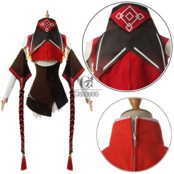 ROLECOS Genshin Impact Cosplay XINYAN Cosplay Costume Game Genshin Impact Costume for Women Halloween Suit Sexy Outfit 4