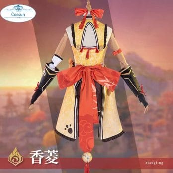Anime Genshin Impact Xiangling Cosplay Costume Game Suit Lovely Uniform Xiang Ling Full Set Halloween Costume For Women Girls Cu 2