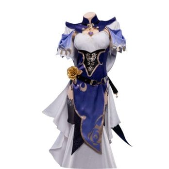 Pre-sale UWOWO Game Genshin Impact Lisa Witch of Purple Rose Cosplay Costume The Librarian Sexy Dress 2