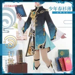Anime Genshin Impact XingQiu Cosplay Costume Ver. Battle Game Suit Uniform XING QIU Halloween Costumes For Women Men 2021 New 1