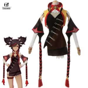 ROLECOS Genshin Impact Cosplay XINYAN Cosplay Costume Game Genshin Impact Costume for Women Halloween Suit Sexy Outfit 1