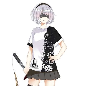 Anime NieR:Automata YoRHa NO 2B Theme Cosplay Fashion T-shirt Fashion Pullovers Short Sleeve Tee Tops Casual Summer Unisex 3