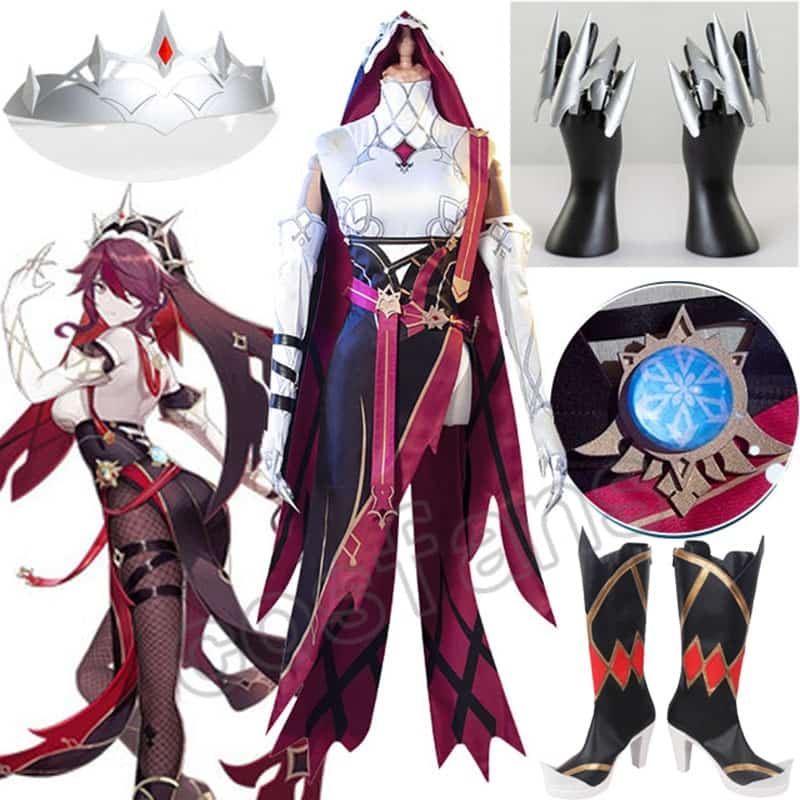 Genshin Impact Rosaria Cosplay Costume Game Suit Dress Uniform Anime Halloween Costumes For Women Outfit 1