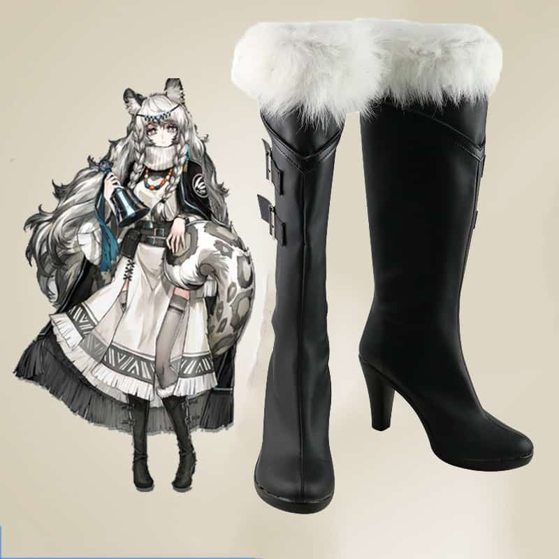 Game Arknights Pramanix First Snow Battle Suit Uniform Dress Cosplay Costume Full Set With Ear Tail Halloween Suit wig For Women 5