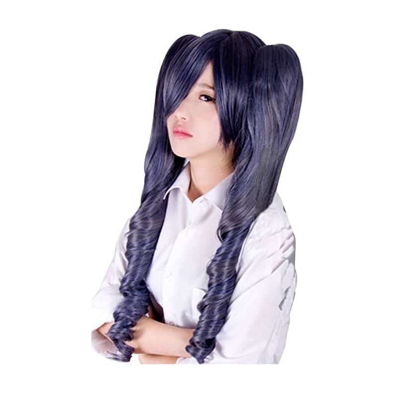 Black Butler Kuroshitsuji Ciel Phantomhive Blue Grey Mix Synthetic Hair Cosplay Wigs With Chip Removable Ponytails 1