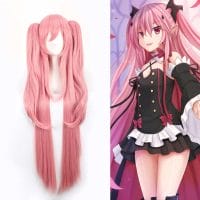 Krul Tepes 100CM Long Straight Wig Owari no Seraph Of The End Synthetic Hair Anime Cosplay Wig Ponytail Wigs 1