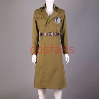 Attack on Titan Season 3 Eren Cosplay Costume Scouting Legion Soldier Officer Uniform Adult Men Halloween Trench Clothing Wigs 2