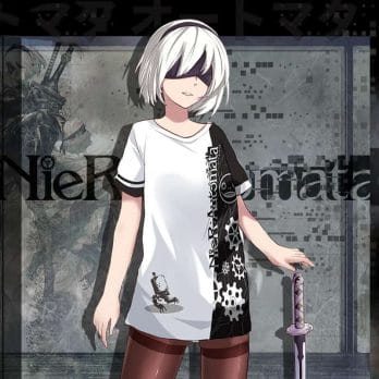 Anime NieR:Automata YoRHa NO 2B Theme Cosplay Fashion T-shirt Fashion Pullovers Short Sleeve Tee Tops Casual Summer Unisex 2